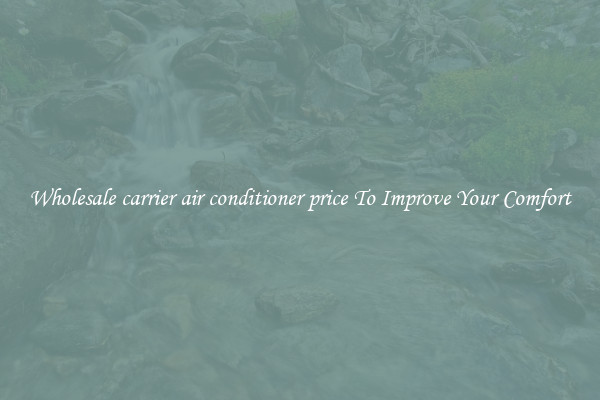 Wholesale carrier air conditioner price To Improve Your Comfort