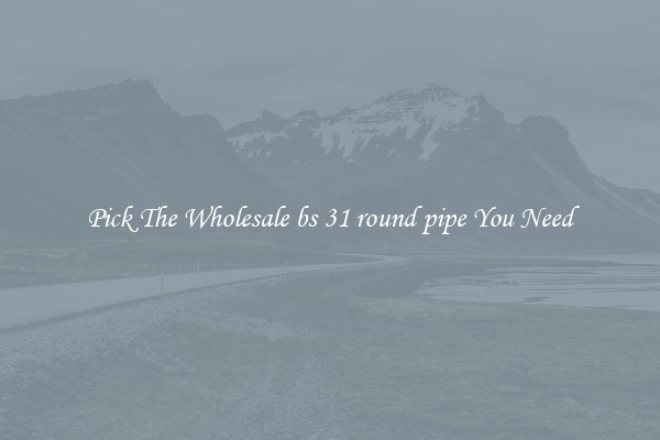 Pick The Wholesale bs 31 round pipe You Need