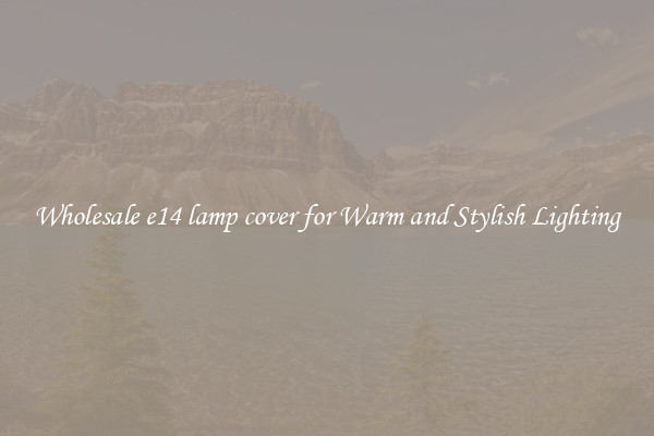 Wholesale e14 lamp cover for Warm and Stylish Lighting