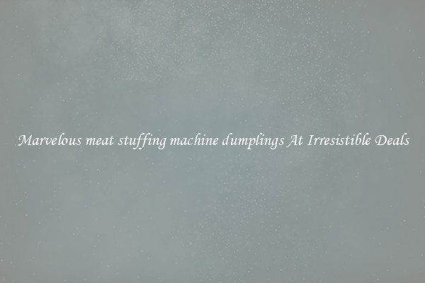 Marvelous meat stuffing machine dumplings At Irresistible Deals