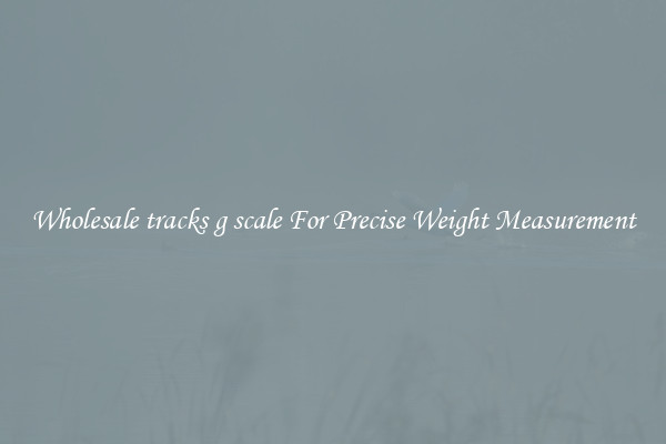 Wholesale tracks g scale For Precise Weight Measurement