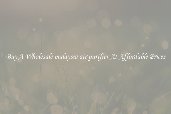 Buy A Wholesale malaysia air purifier At Affordable Prices