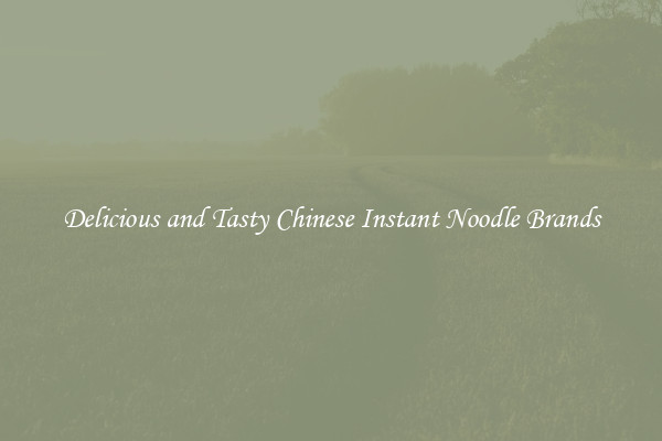 Delicious and Tasty Chinese Instant Noodle Brands