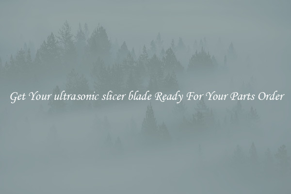 Get Your ultrasonic slicer blade Ready For Your Parts Order