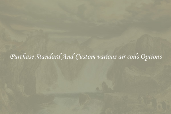 Purchase Standard And Custom various air coils Options