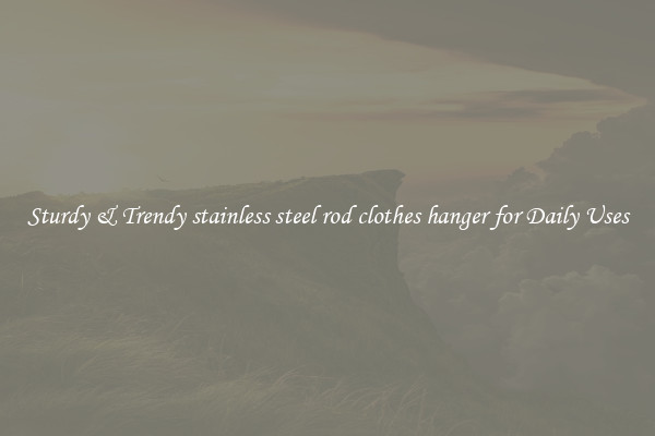 Sturdy & Trendy stainless steel rod clothes hanger for Daily Uses